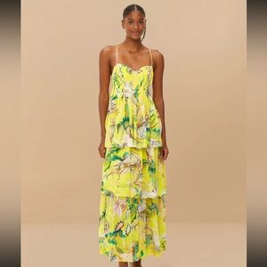 FARM Rio Jellyfish Bouquet Layered Maxi Dress